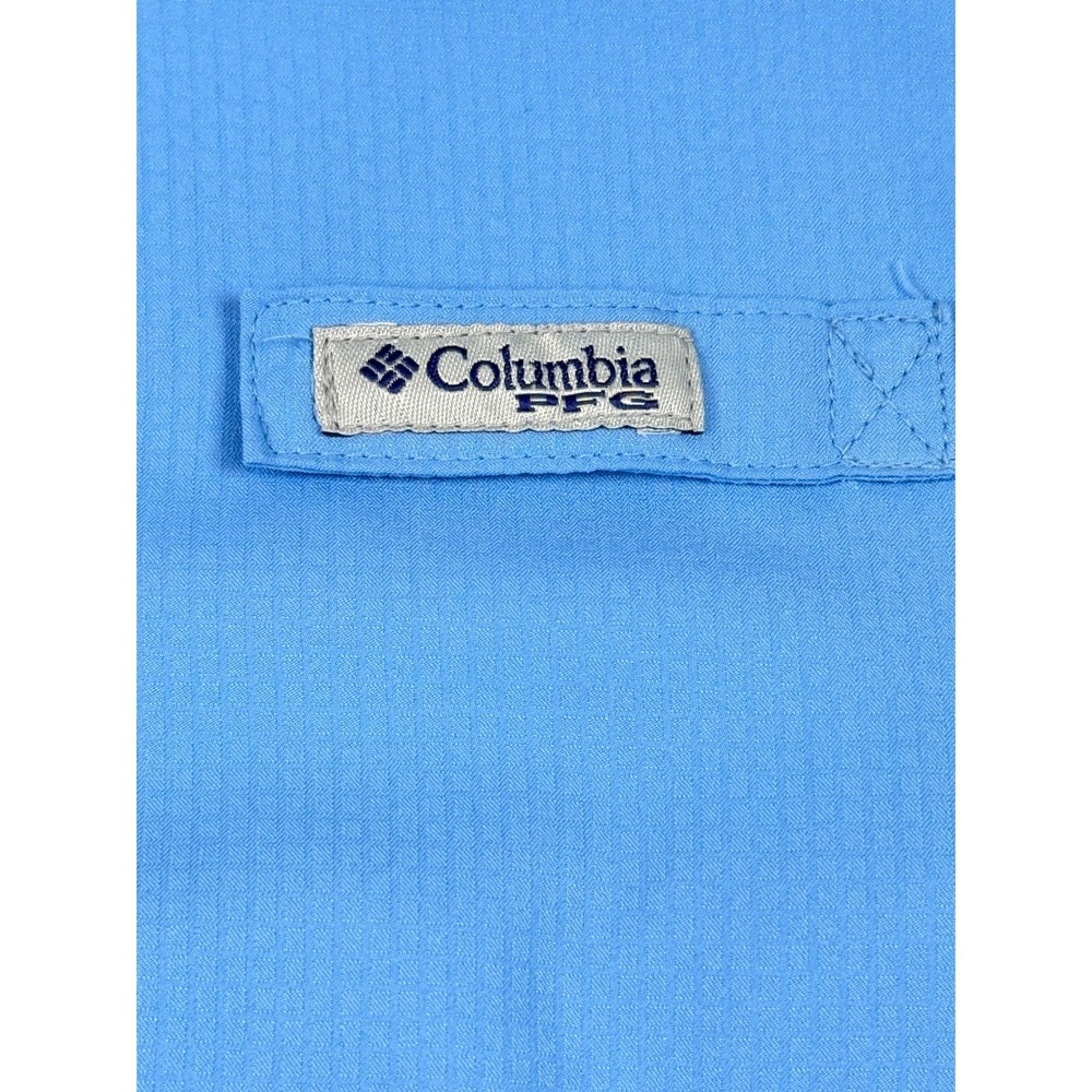 Columbia PFG Tamiami II Fishing Shirt Womens Small Blue Short Sleeve Fishing Sun - Picture 4 of 12
